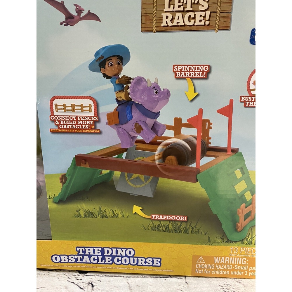 Dino Ranch Lets Race The Dino Obstacle Course 13 Piece - New in box - Picture 4 of 7
